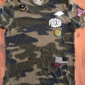 American Rag Camo Patch t shirt